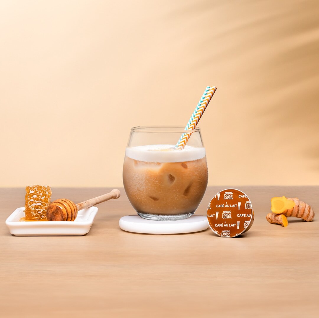 iced honey latte